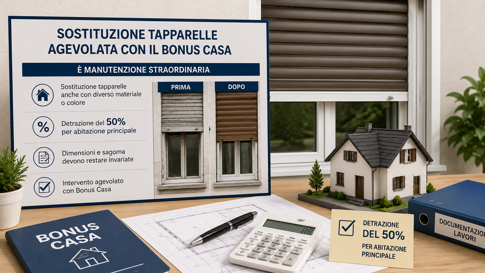 Bonus casa: agevolata anche la sostituzione delle tapparelle